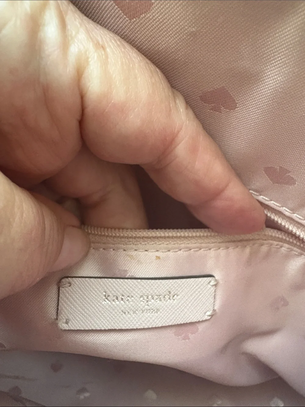kate spade Pale Pink Dome Satchel with Crossbody Strap
